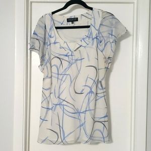 Jones New York ruffle sleeve blouse